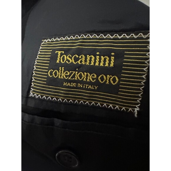 LANIFICIO Toscanini Collezione Oro Pure Cashmere Blazer Black Jacket Size 50 - Picture 6 of 6